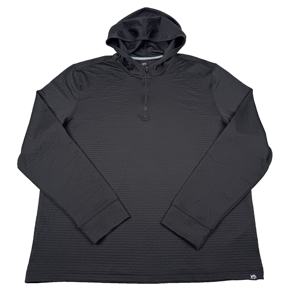 Southern Tide Scuttle Hoodie Mens Large Black Quarter Zip Performance Golf 11663